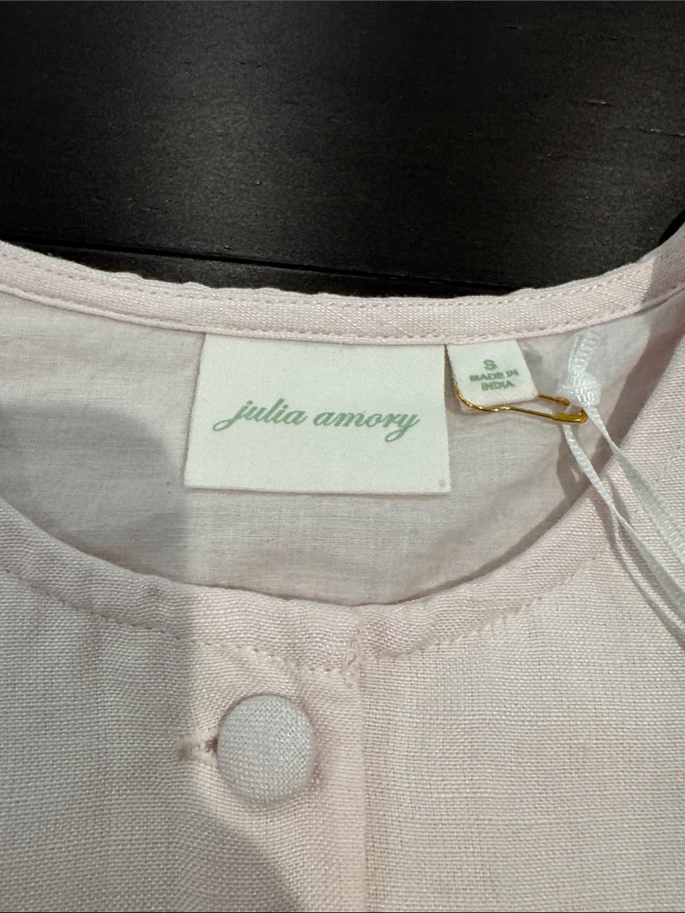 Julia Amory Blair linen Top Pink - Picture 3 of 5